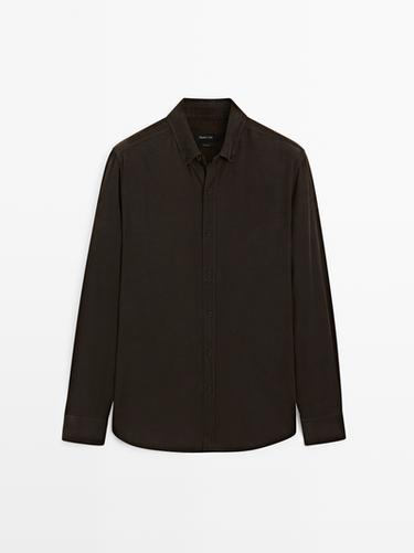Zara Regular fit needlecord shirt - Brown