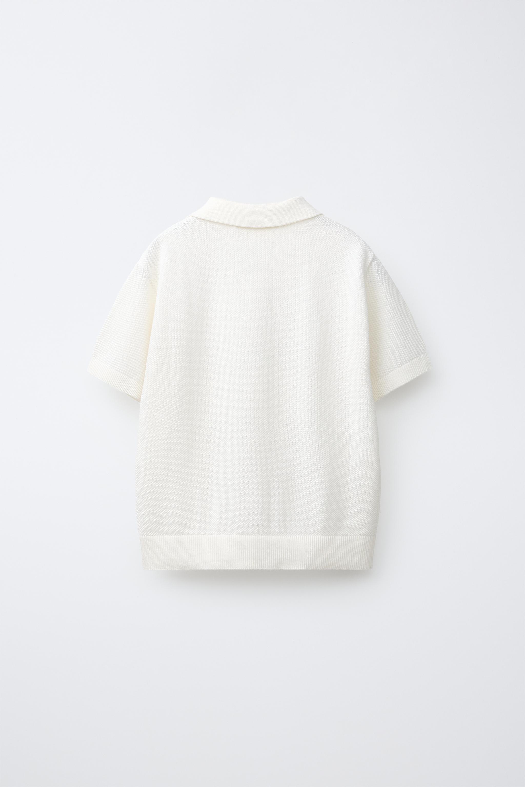 KNIT PIQUÉ POLO SHIRT — White