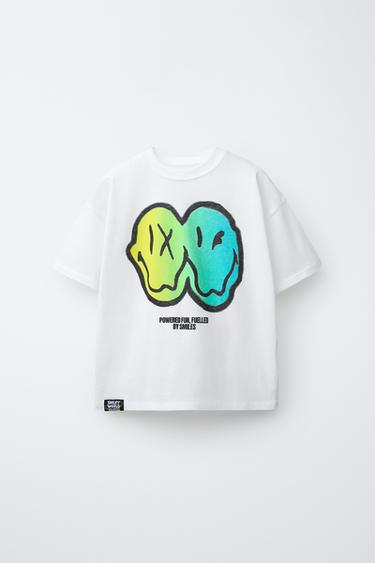 SMILEYWORLD ® PRINT T-SHIRT - White by Zara
