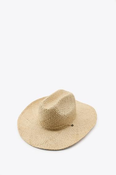 WOVEN COWBOY HAT - Light beige by Zara - Image 2