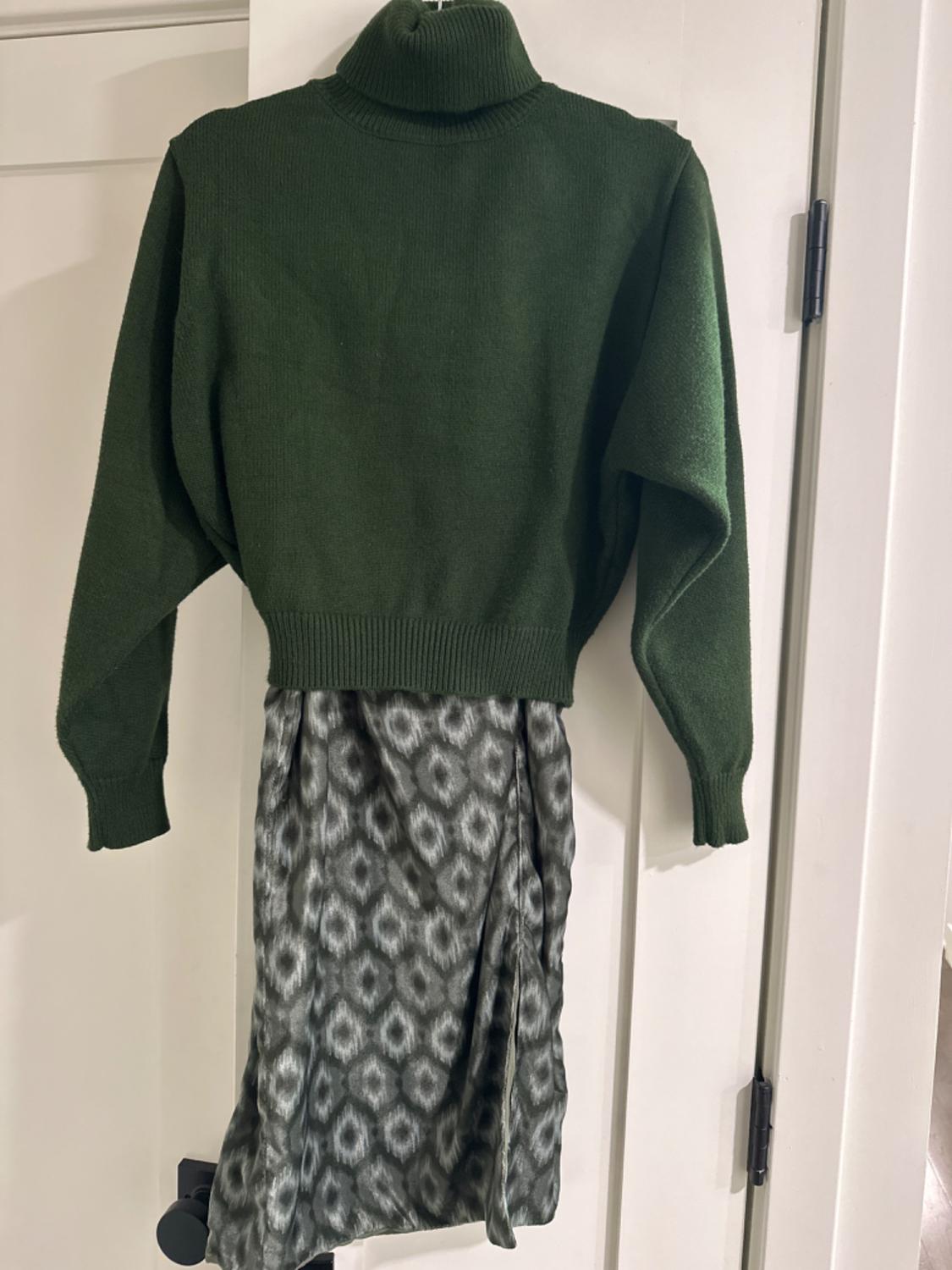 CROPPED KNIT HIGH COLLAR SWEATER - Image 3