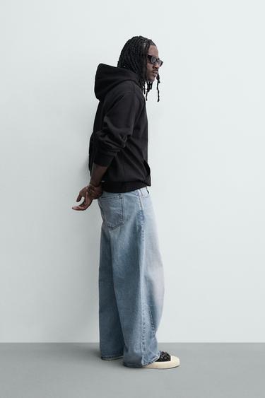 JEAN RELAXED BARREL FIT À PINCES - Bleu clair de Zara - Image 3
