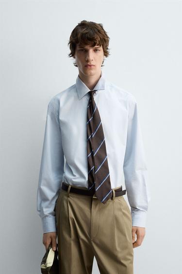 ÁO SƠ MI DÁNG REGULAR FIT LIMITED EDITION - Màu xanh da trời từ Zara