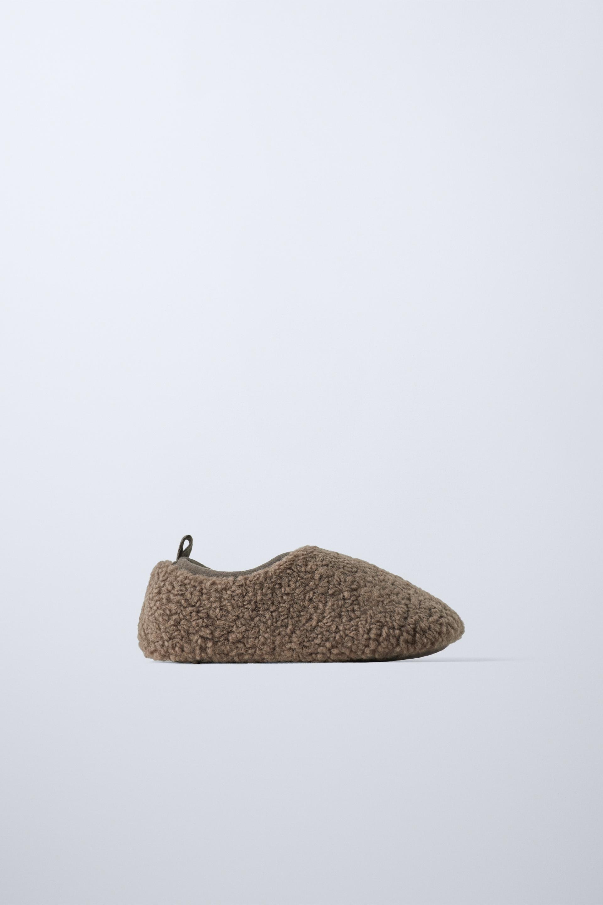 TIMELESZ - FAUX SHEARLING SLIPPERS - Brown | ZARA United States