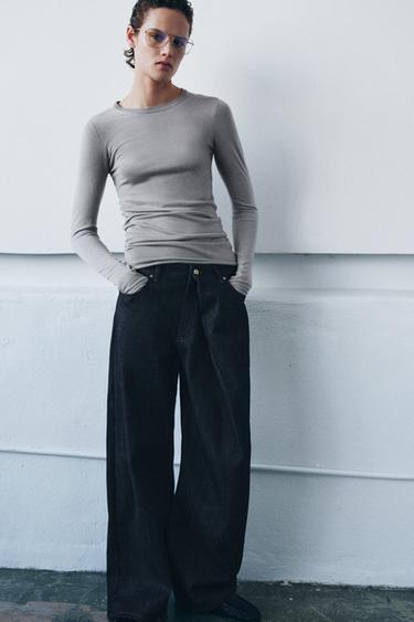 FINE KNIT WOOL BLEND JUMPER - Pearl grey by Zara