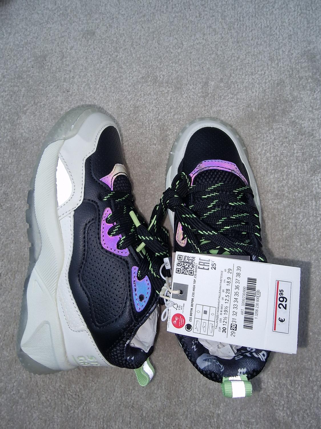 GLOW-IN-THE-DARK HIGH-TOP SNEAKERS - Image 3