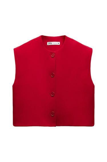 ZW COLLECTION BUTTONED WAISTCOAT TOP