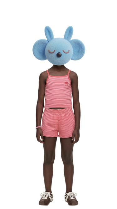 CONJUNTO CAMISETA Y BERMUDA RAYAS - Rosa de Zara - Imagen 0
