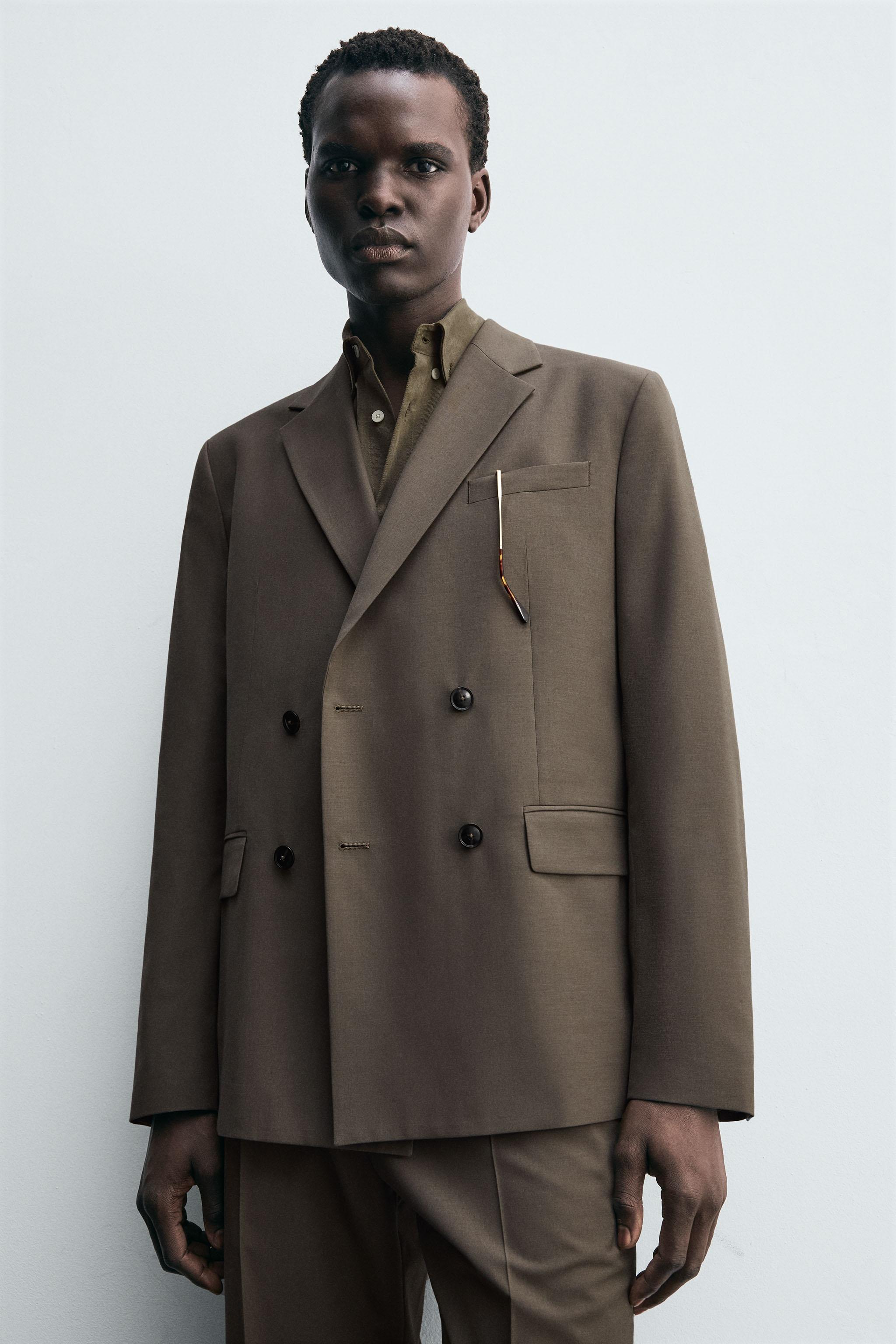 【ZARA】ダブルブレスト仕様 タイトフィットブレザー☆クリーニング済 ダブルブレスト仕様ブレザースーツ | ZARA Japan / 日本
