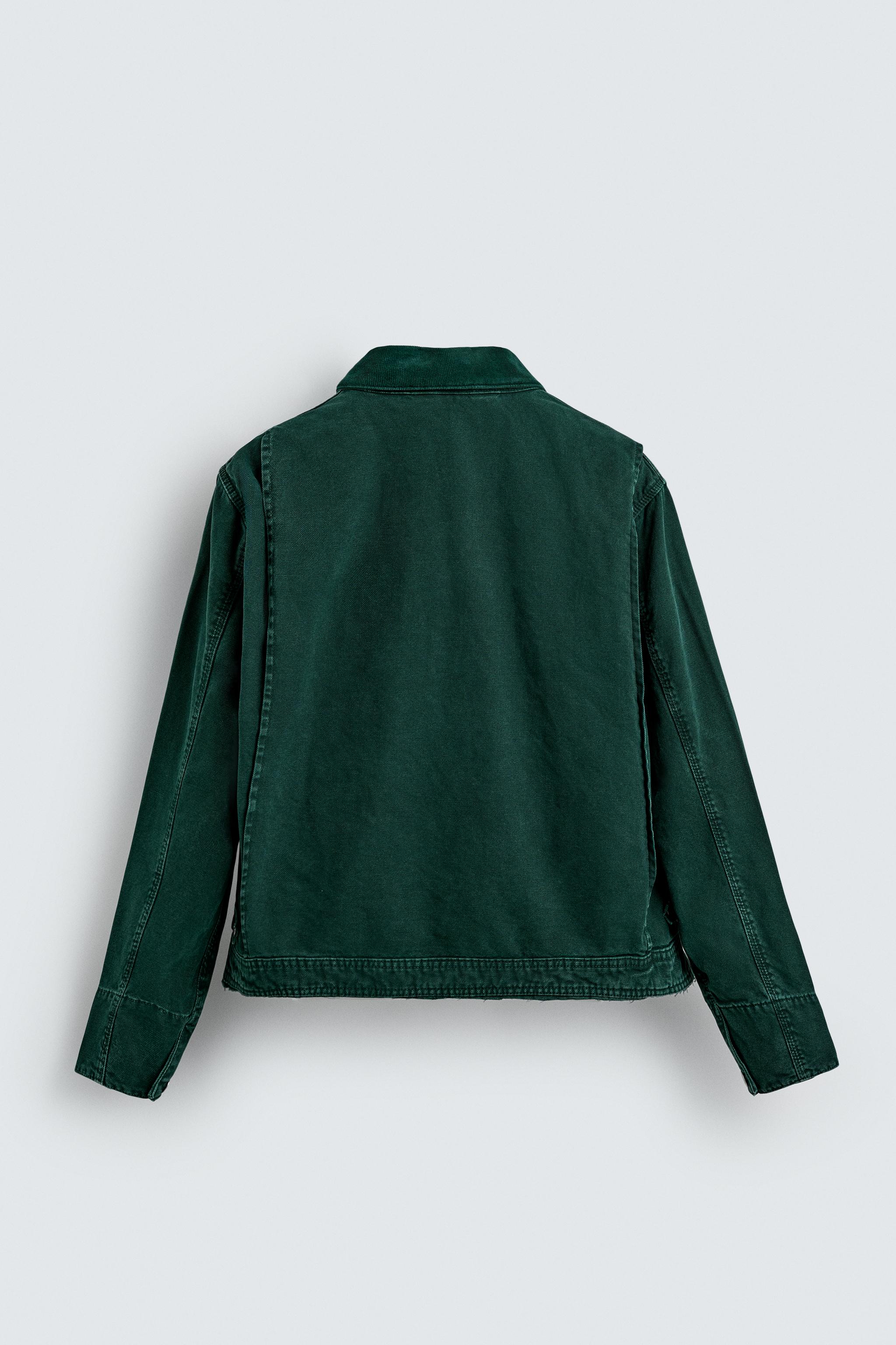 ZARA ORIGINS ミントグリーン デニムジャケット クロップドフィットデニムジャケット - グリーン | ZARA Japan