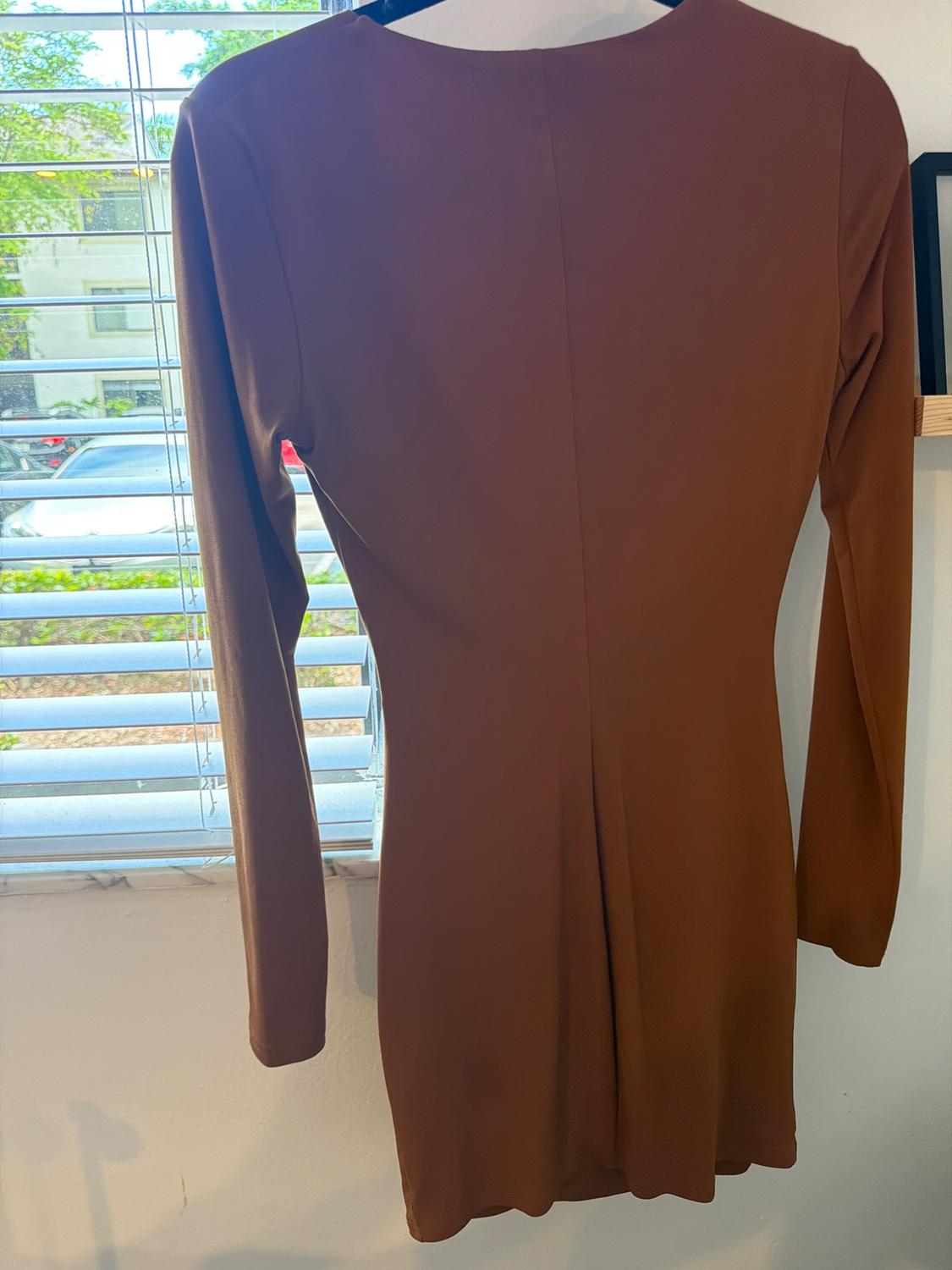 DRESS WITH DRAPED NECKLINE - Image 3