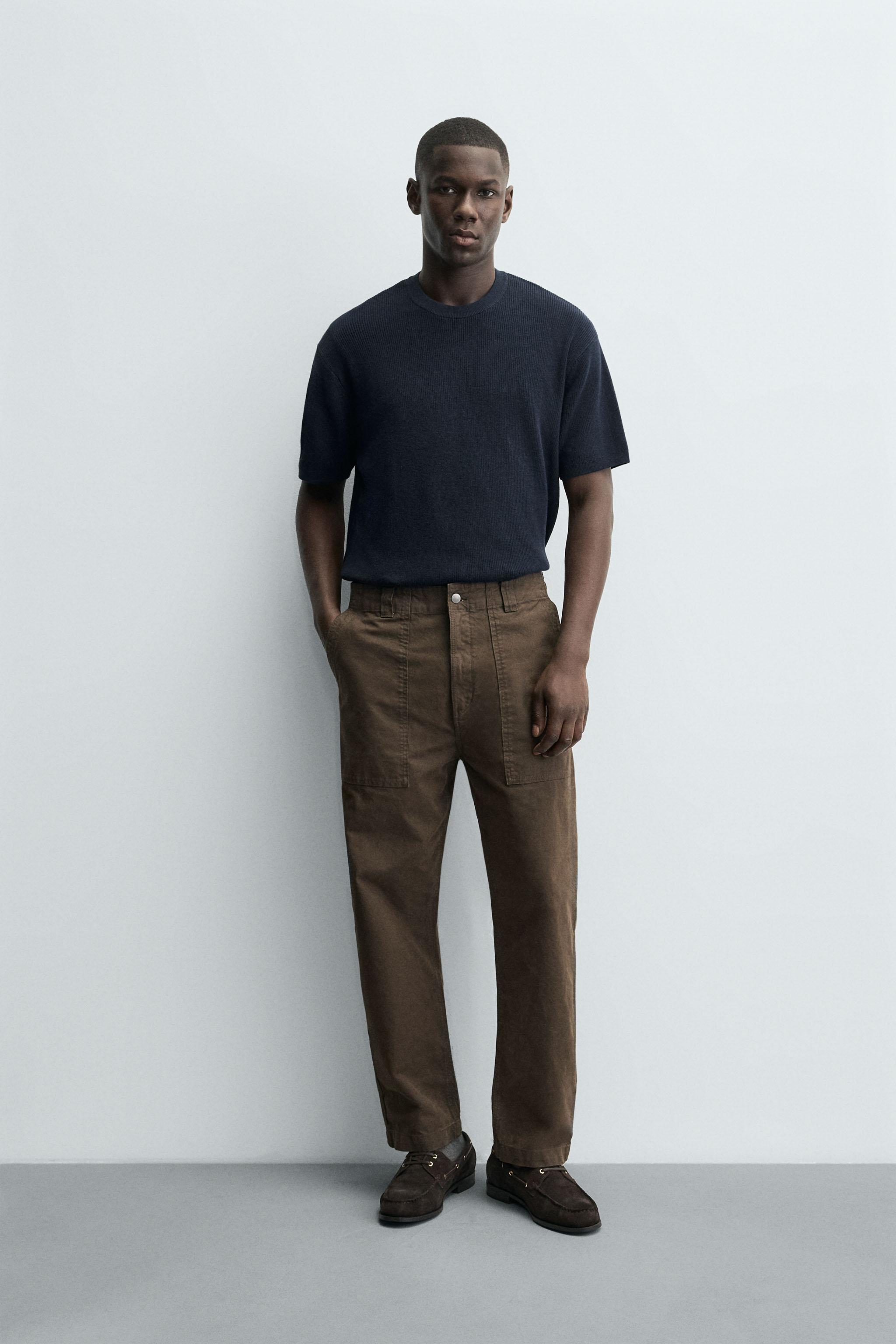 PURL KNIT T-SHIRT - Navy blue | ZARA Turkey