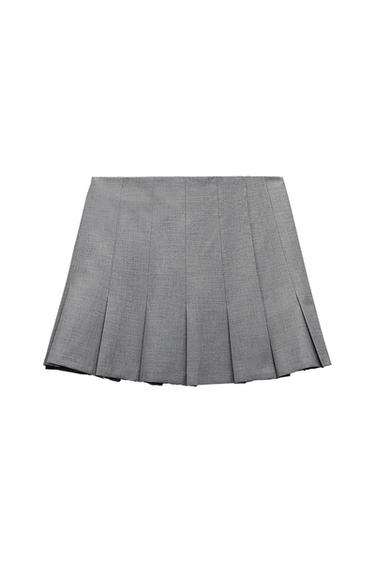 BOX PLEAT MINI SKIRT