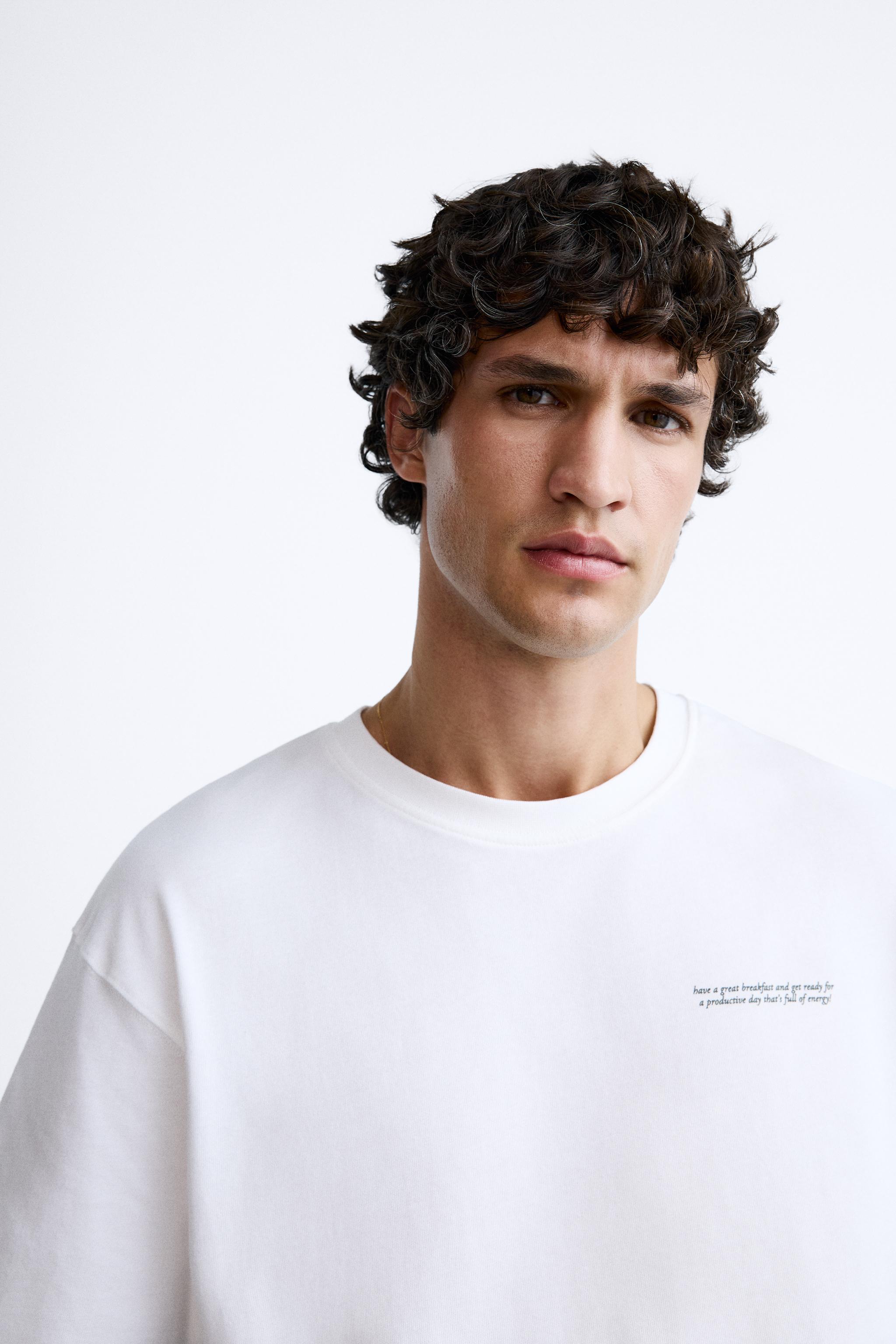 CONTRASTING PRINT T SHIRT White ZARA United States