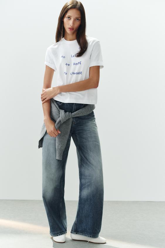 THOMAS LELÚ SLOGAN T-SHIRT - White by Zara - Image 0