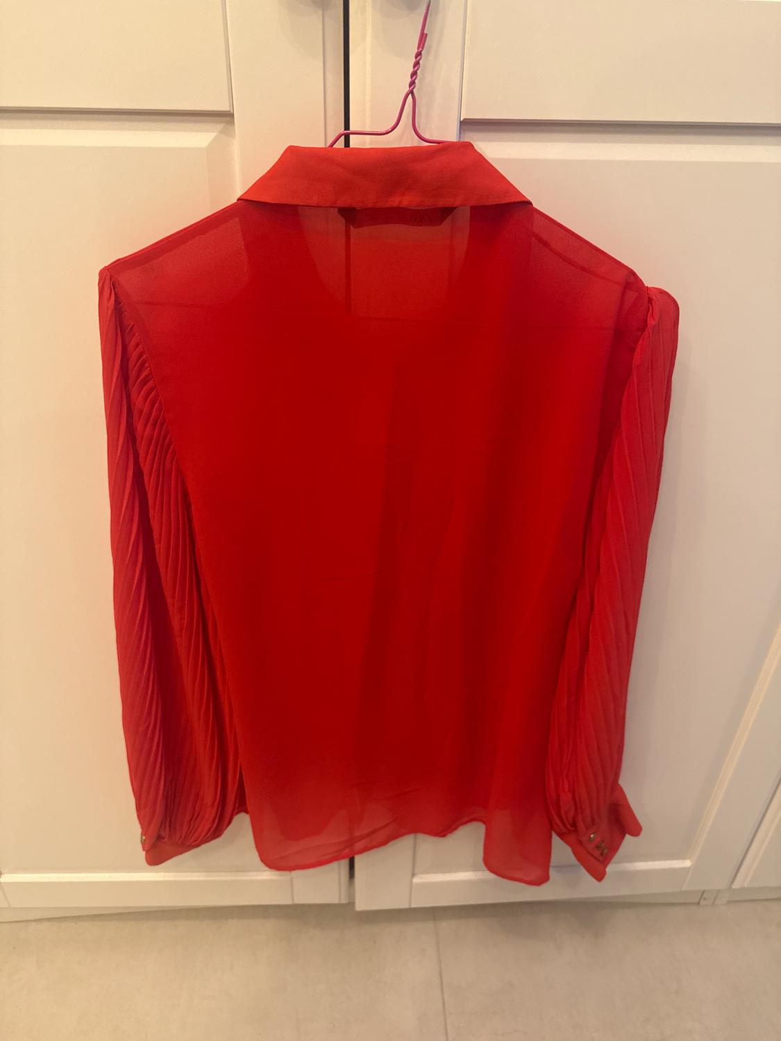 CAMICIA PLISSETTATA ROSSA - Image 3