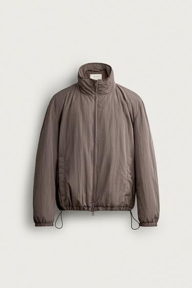 QUILTED TECHNICAL JACKET — Plum 1