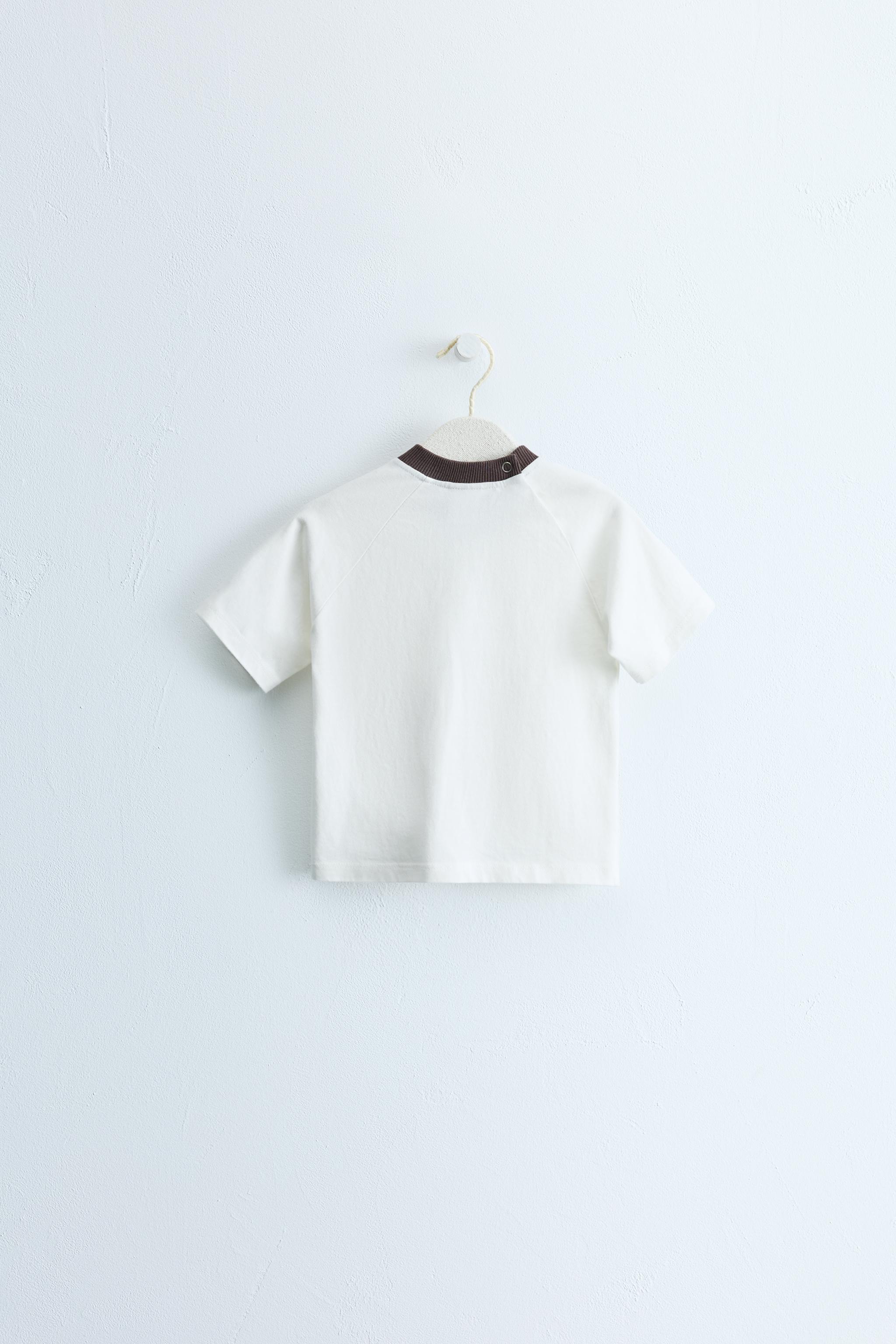 ZARA TIMELESS - CONTRAST COLLAR T-SHIRT