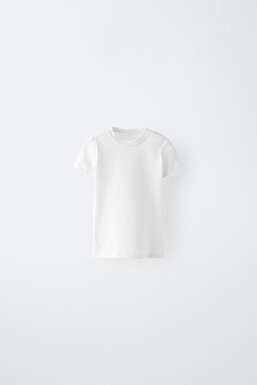 2-6 ANS/ LOT DE TROIS T-SHIRTS BASIQUES À MANCHES COURTES - Blanc de Zara - Image 1