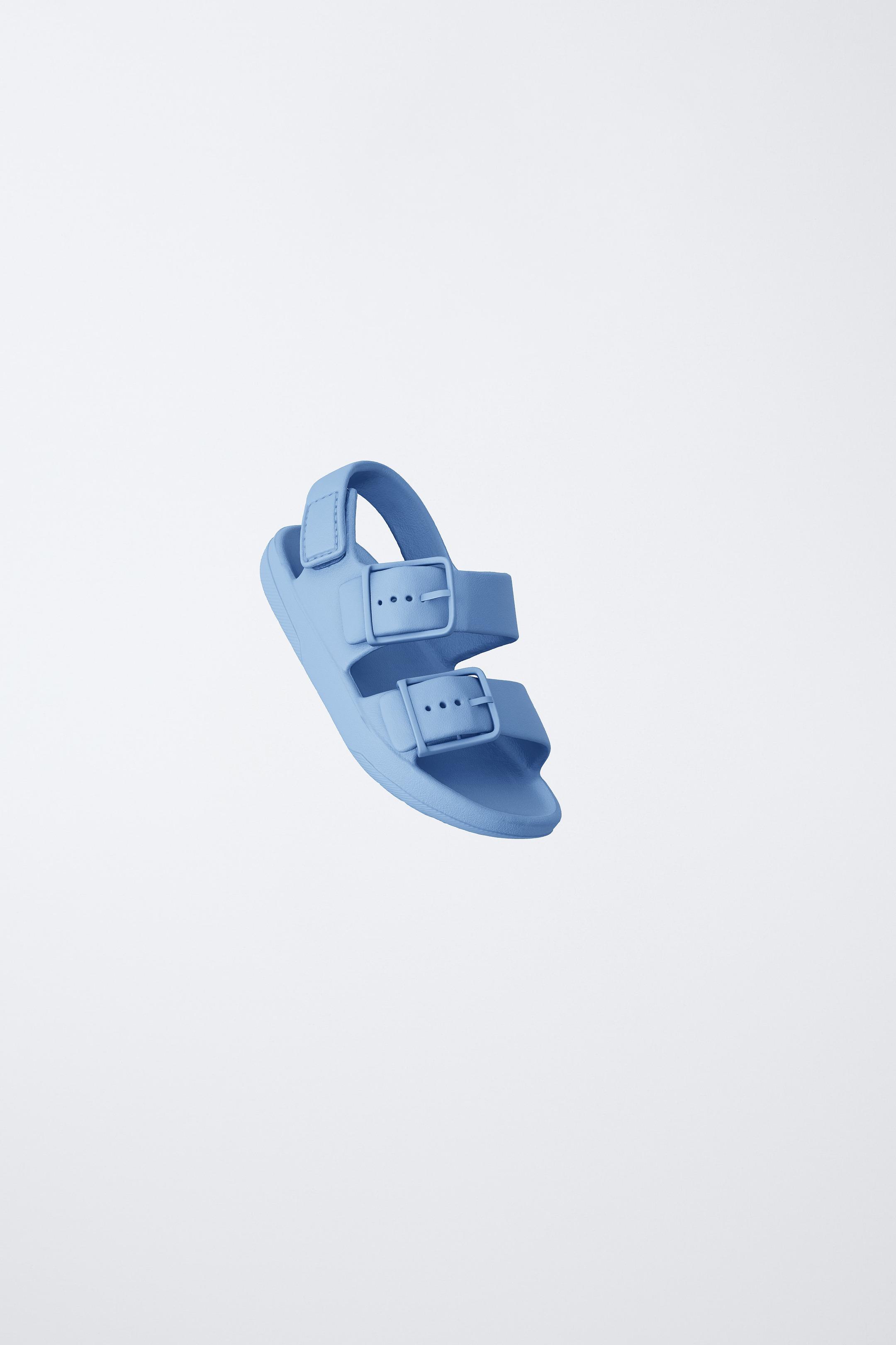 ГУМОВІ САНДАЛІЇ З ПРЯЖКАМИ - Синій Zara