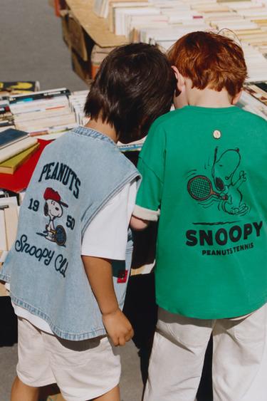 SNOOPY PEANUTSâ„¢ PRINTED T-SHIRT - Green by Zara