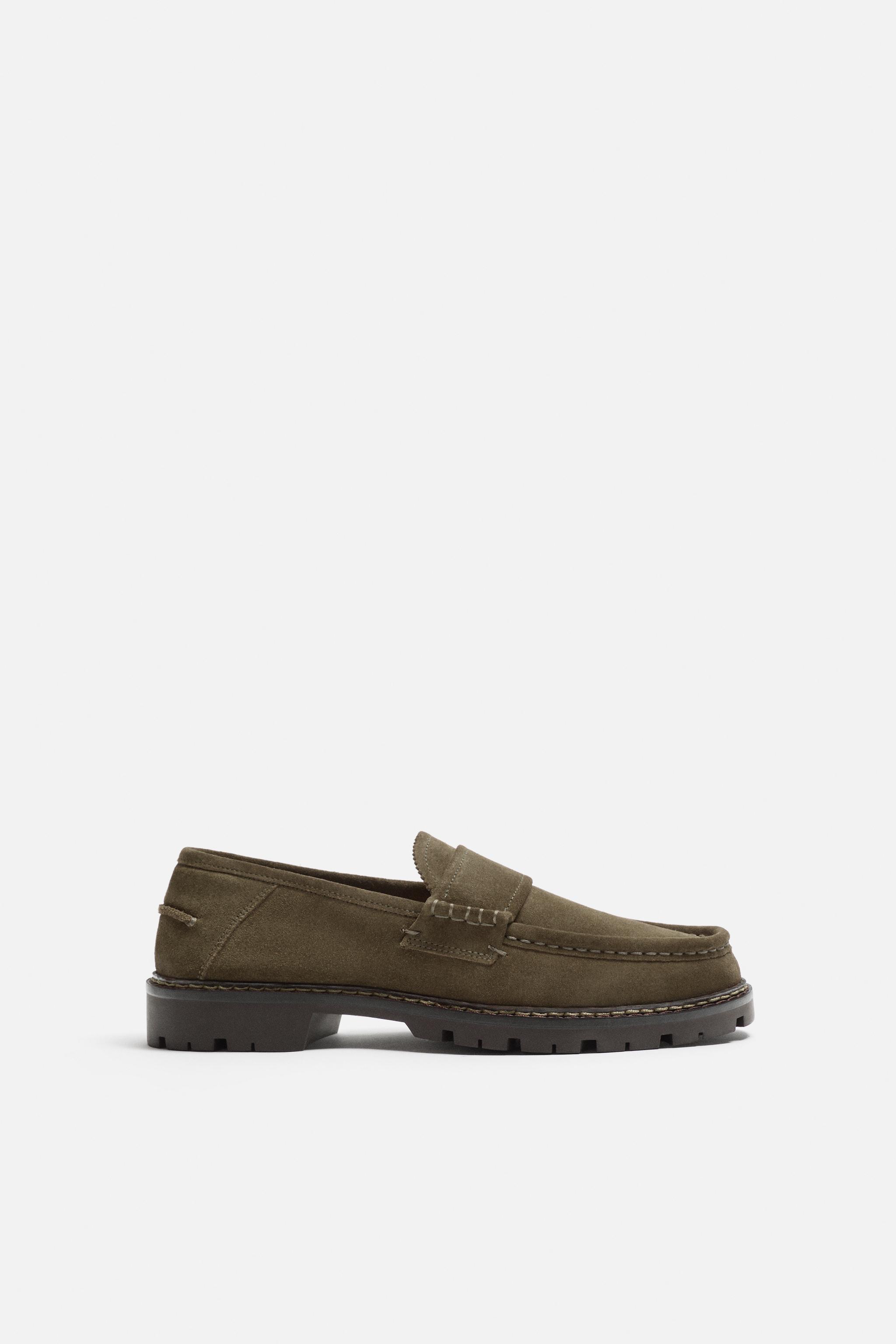 MOKASSIN MIT SCHAFTBRÜCKE AUS LEDER - Beige | ZARA Deutschland 