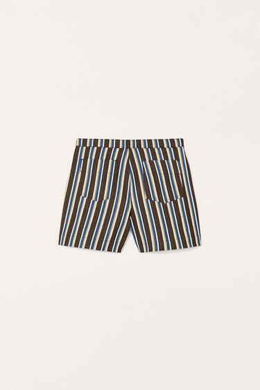 STRIPED LIMITED EDITION BERMUDA SHORTS - Dark brown by Zara - Image 6