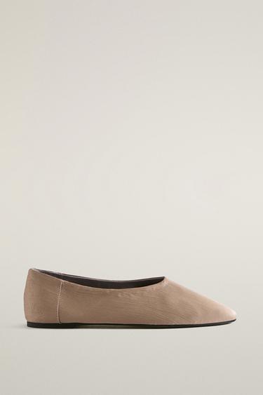 SATEEN BALLERINAS — Brown 2