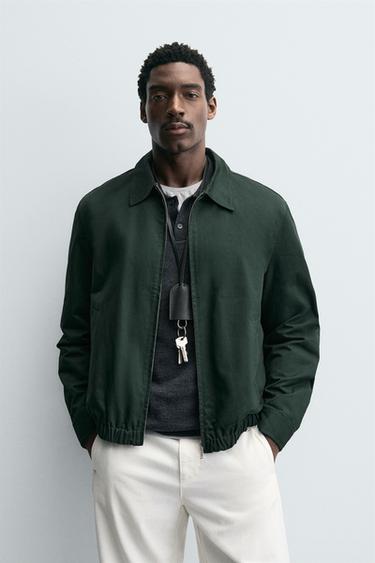 LIGHTWEIGHT COTTON JACKET - Green by Zara