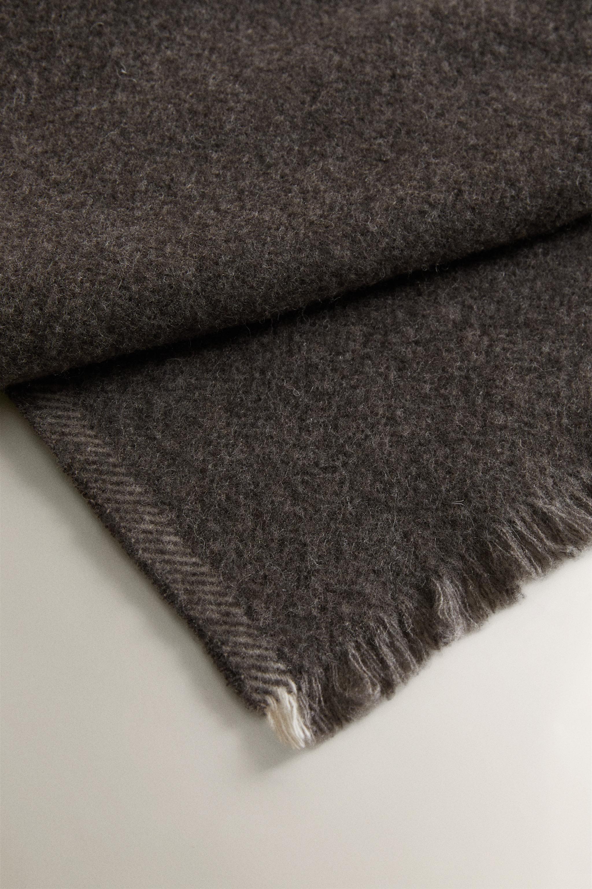 JETÉ DE LIT LAINE CHEVRON