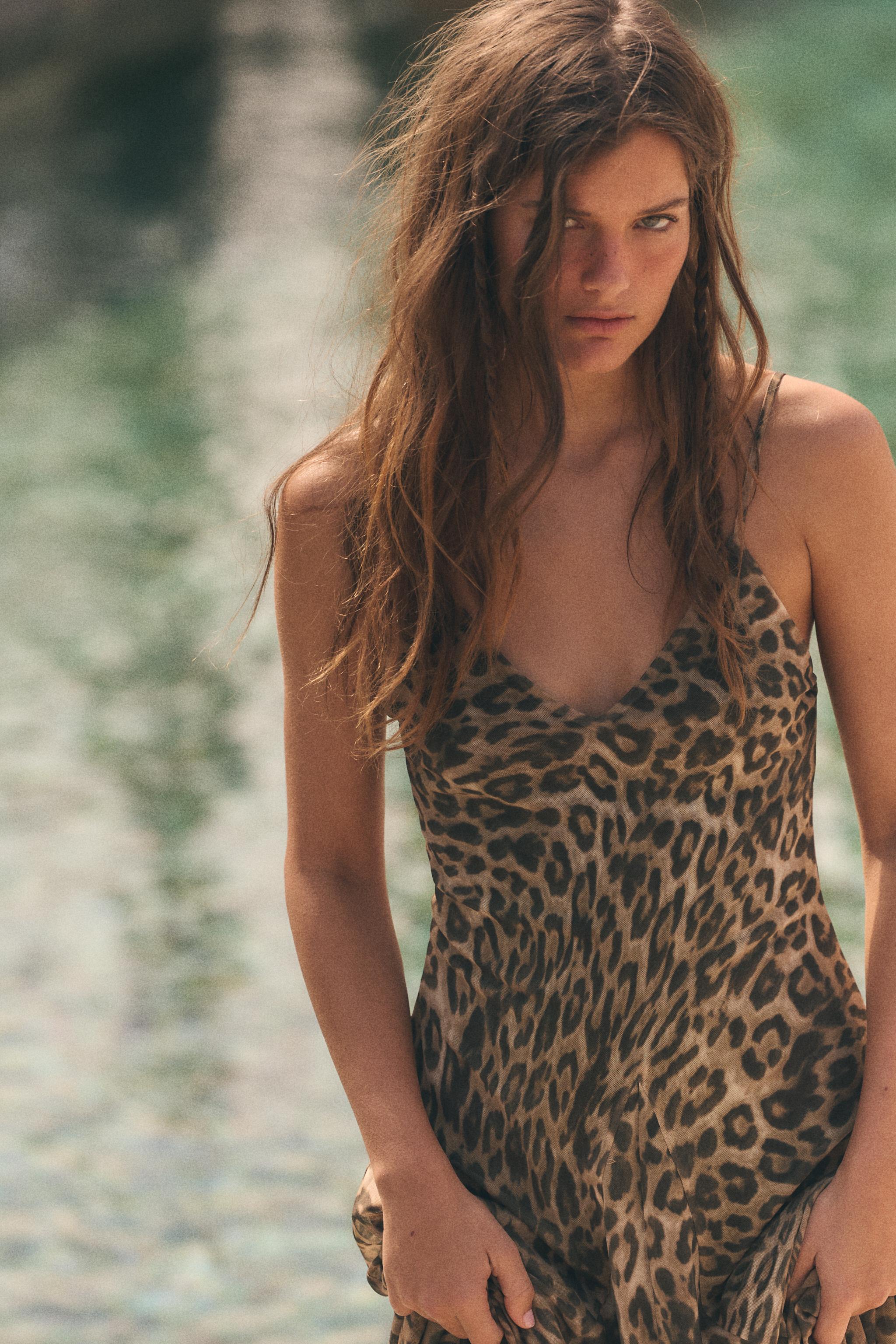 Женские платья Zara ANIMAL PRINT TULLE DRESS — фото 3