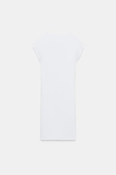 ROBE COURTE COL EN V - Blanc de Zara - Image 6