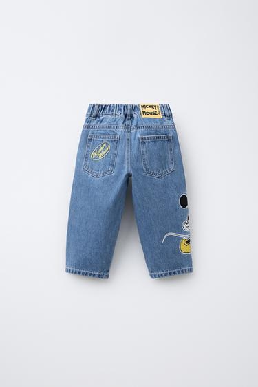 MICKEY MOUSE © DISNEY BAGGY JEANS - Mid-blue by Zara - Image 1