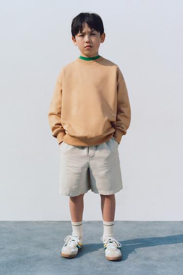 SHORTS I 100% HØR - sand fra Zara