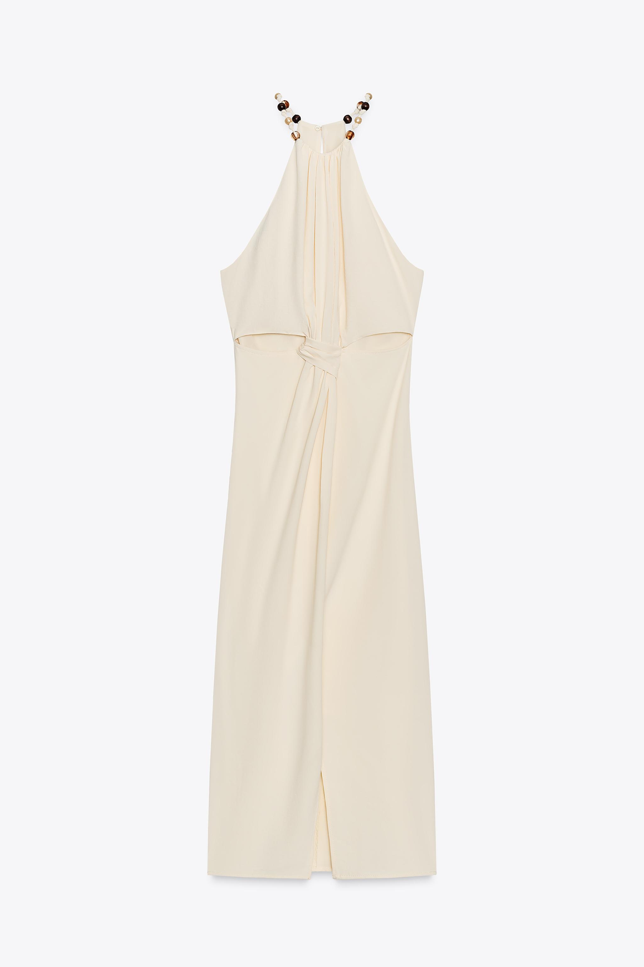 ROBE MIDI AJOURÉE NŒUD