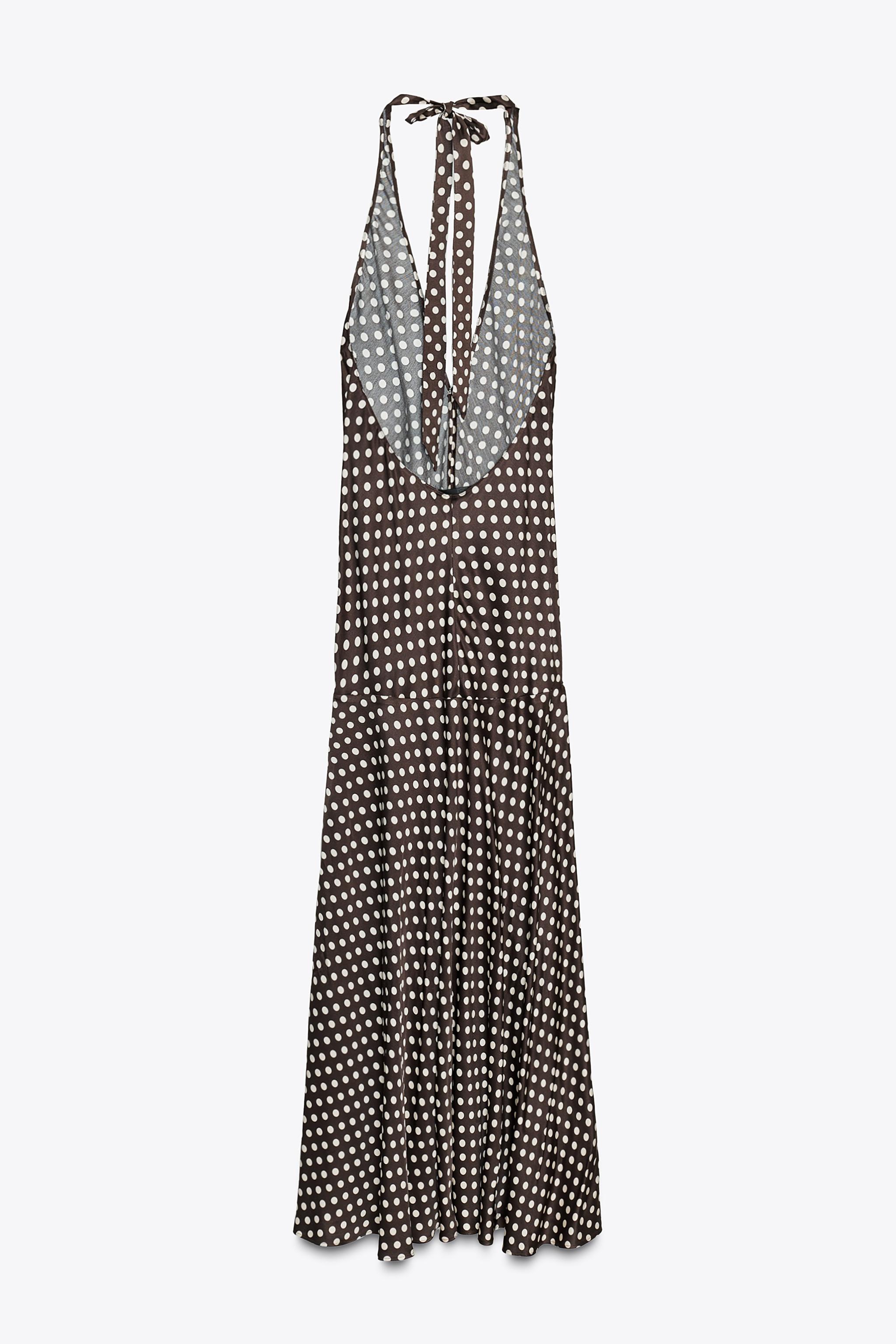 ZW COLLECTION HALTER POLKA DOT DRESS