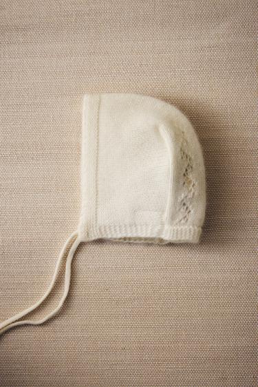 아기용 캐시미어 보닛 - Zara 스크래치 화이트