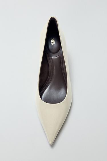 KITTEN-HEEL SHOES - Grey by Zara