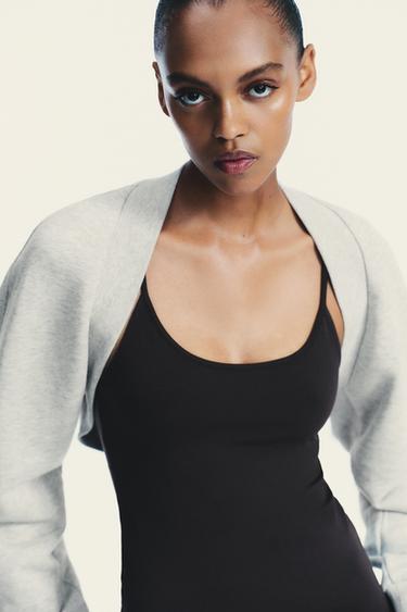 TOWELLING ARM WARMERS - Grey marl by Zara - Image 2