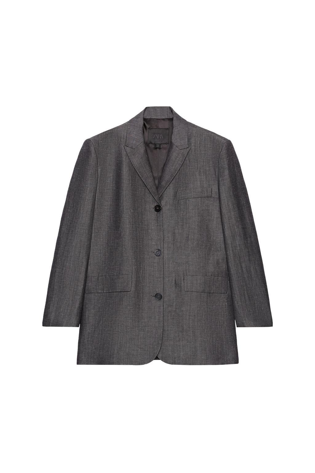 ZW COLLECTION STRAIGHT-CUT LINEN BLAZER - image 3