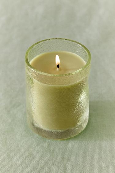 (155 G) VETIVER MELON SCENTED CANDLE - Dark bottle green by Zara - Image 5