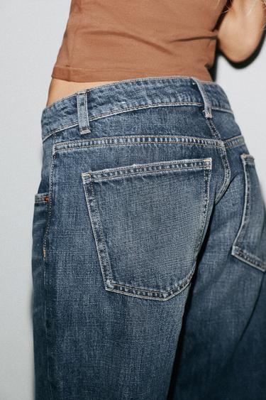 JEAN TRF WIDE LEG TAILLE BASSE - Bleu de Zara - Image 5