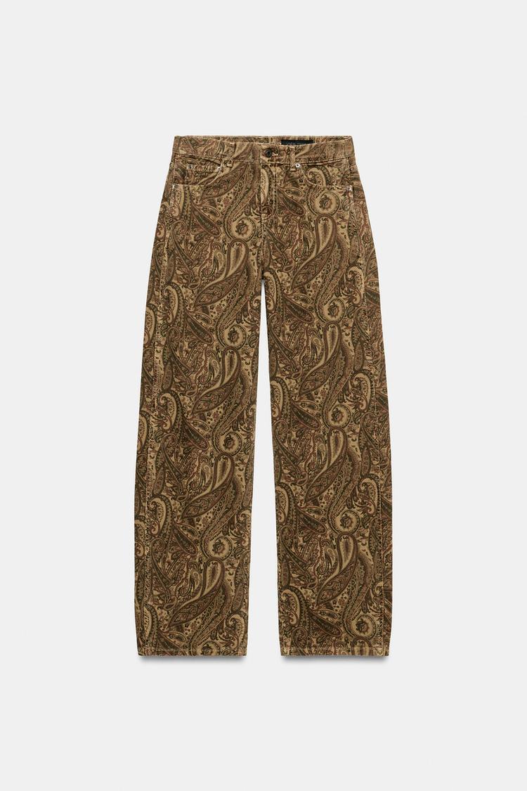 Pantalón de mezclilla ZW COLLECTION con corte recto, tiro medio y estampado 7