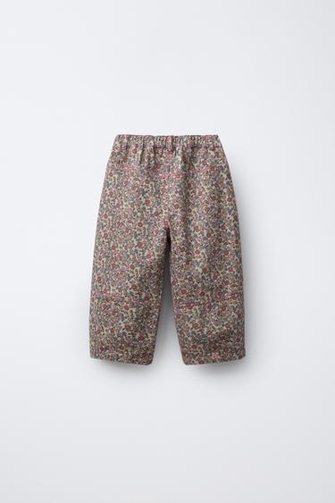 FLORAL BAGGY TROUSERS - Multicoloured by Zara - Image 1