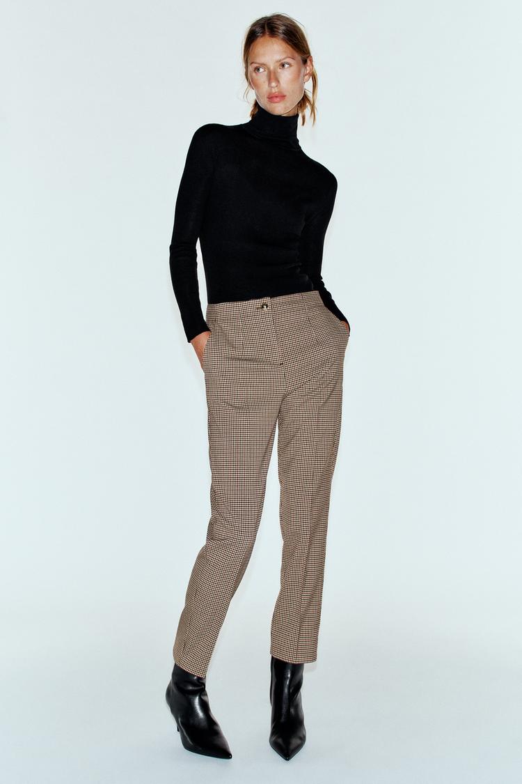 HIGH-WAIST CROPPED TROUSERS