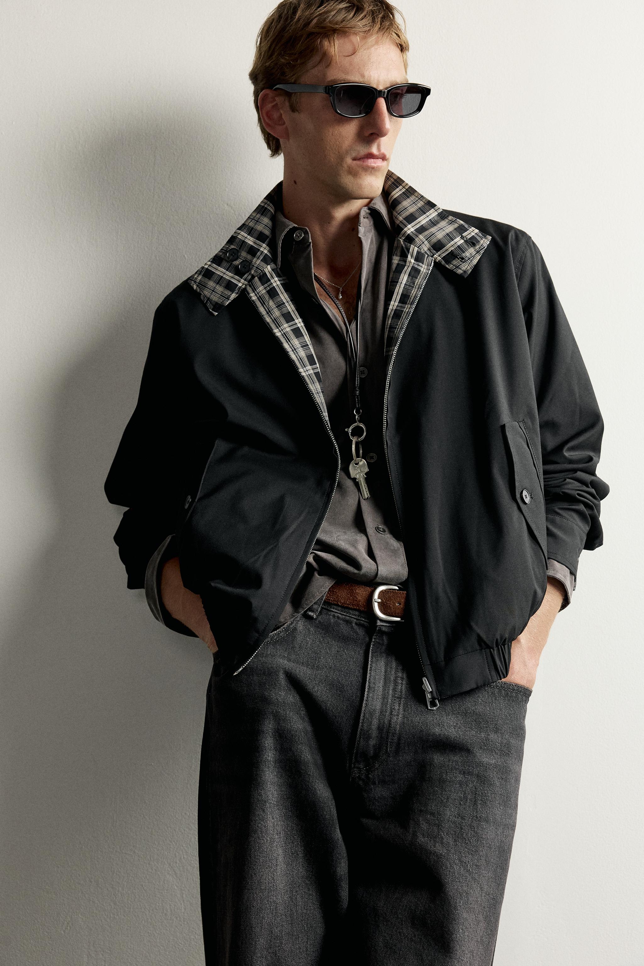 BLOUSON RÉVERSIBLE À CARREAUX