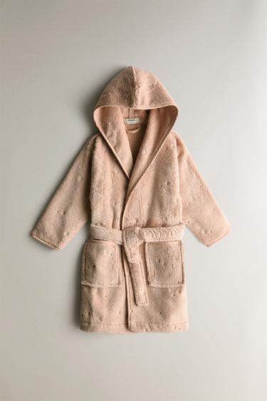 CHILDREN'S STAR AND HEART DRESSING GOWN - Pink by Zara