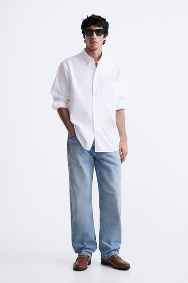 КОЖАНЫЕ ЛОФЕРЫ С ДЕКОРАТИВНЫМИ ДЕТАЛЯМИ — КОРИЧНЕВЫЙ от Zara — изображение 0