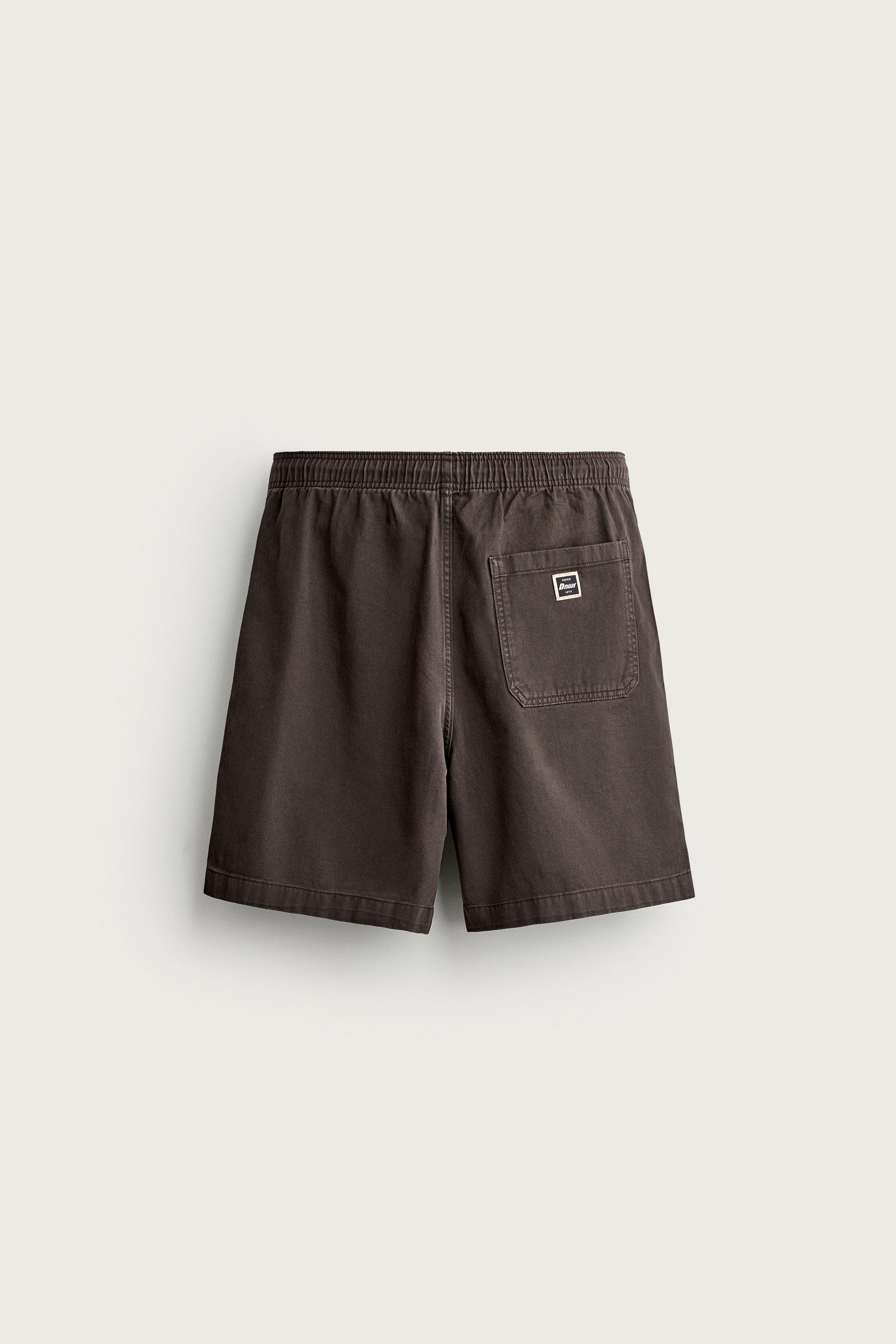 Zara YIKAMALI RELAXED FIT BERMUDA görsel 8