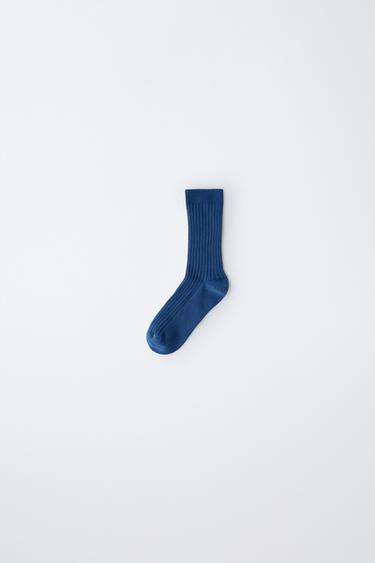 LONG RIBBED SOCKS - Bluish by Zara - Image 0